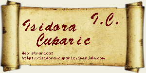 Isidora Cuparić vizit kartica